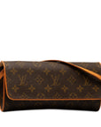 Brown LV Monogram Pochette Twin GM Crossbody Bag