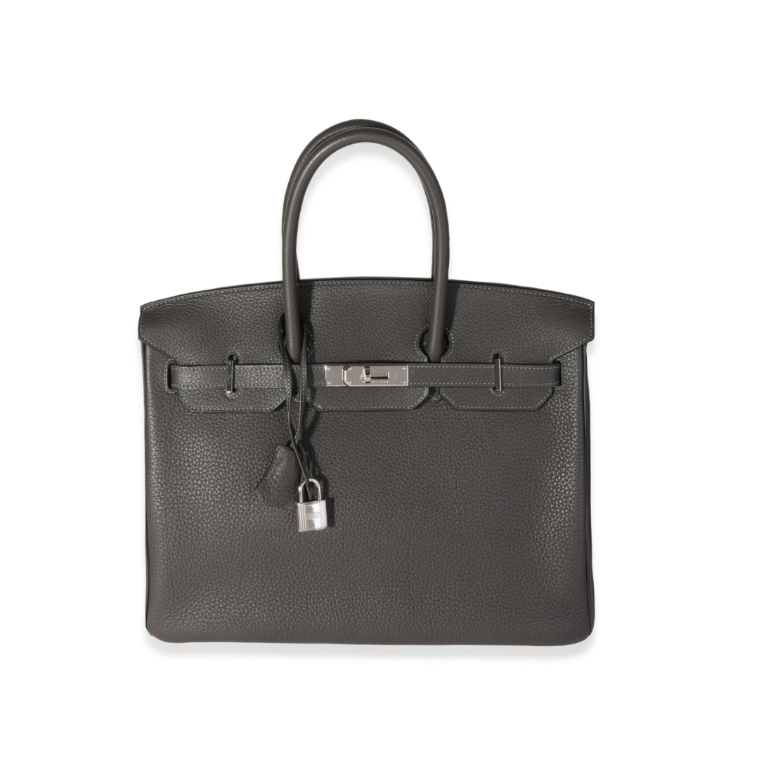 HMS Birkin 35 Togo Graphite Palladium Hardware