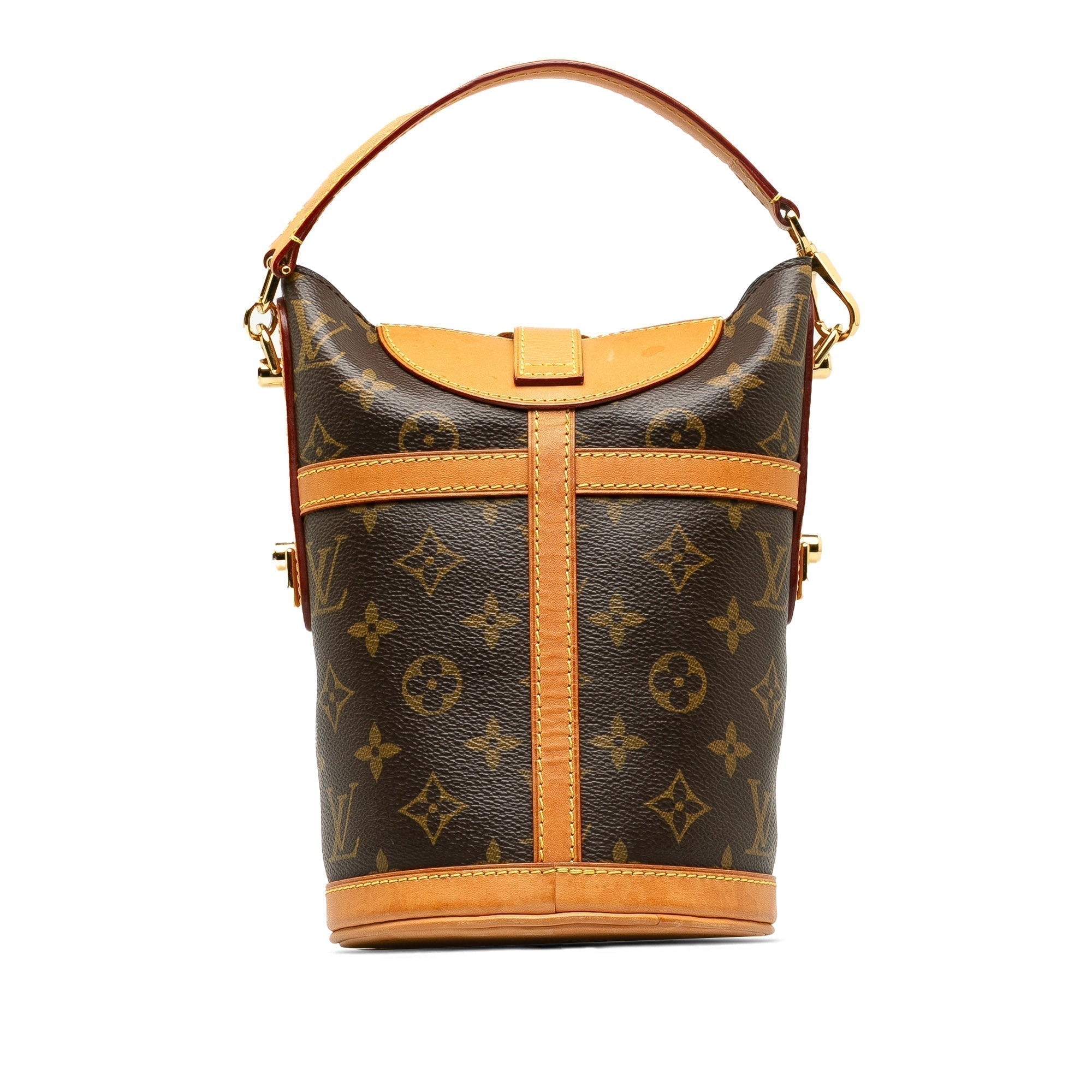 Brown LV Monogram Duffle Bucket Bag