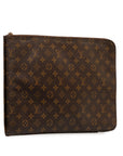 Brown LV Monogram Poche Documents Portfolio Business Bag
