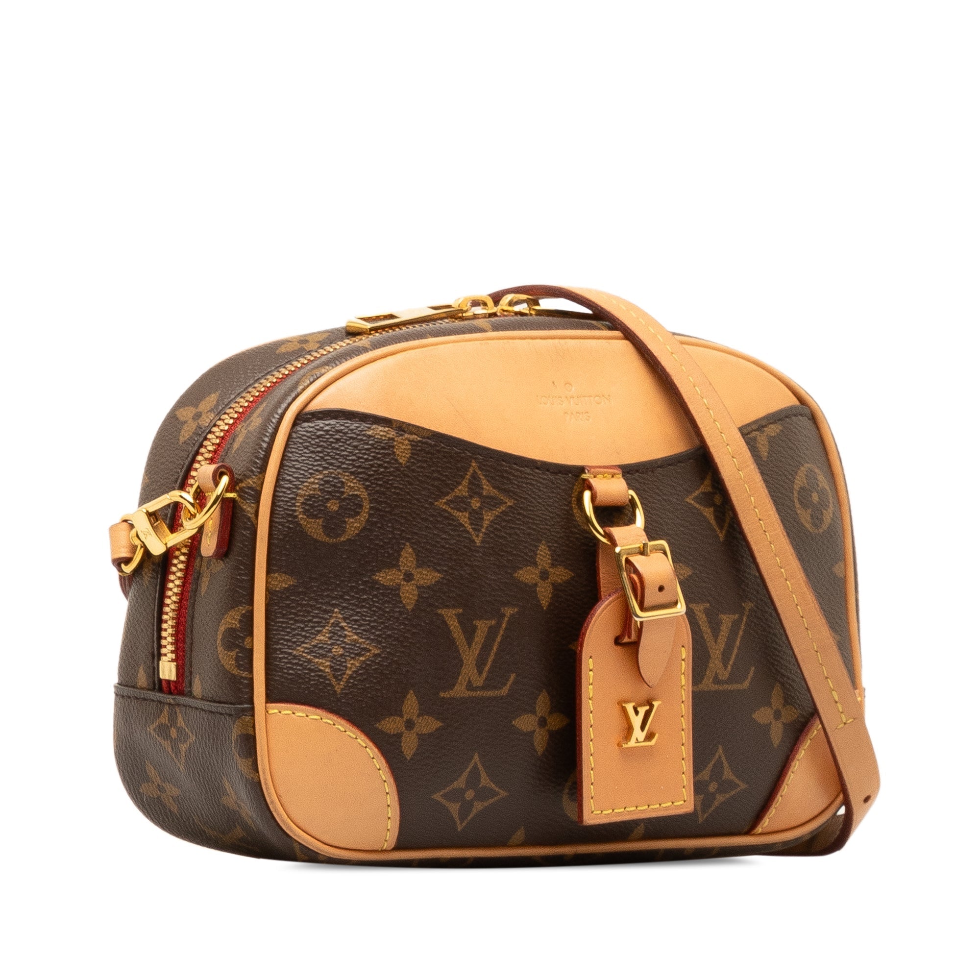 Brown LV Monogram Deauville Mini Crossbody Bag
