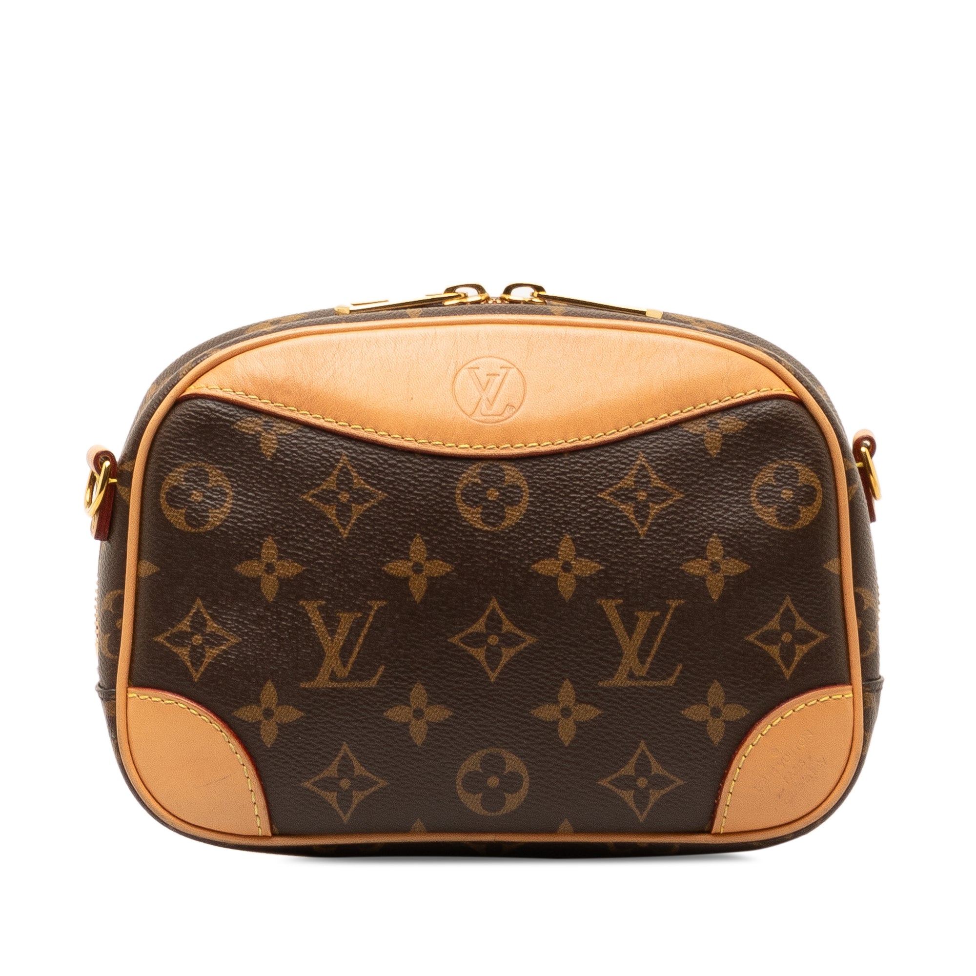Brown LV Monogram Deauville Mini Crossbody Bag