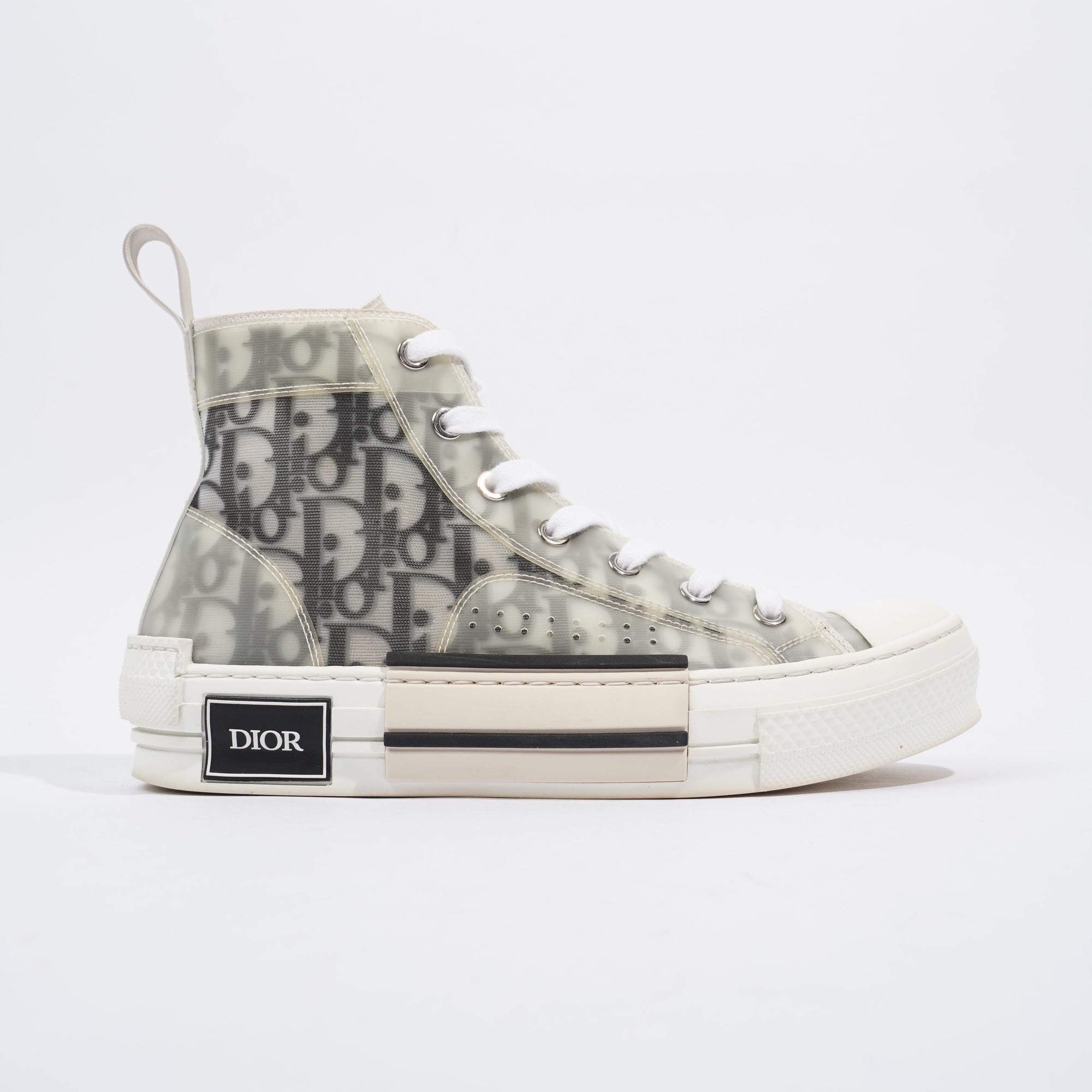 Christian D1OR B23 Hightops White / Black Oblique Rubber EU 37.5 UK 4.5