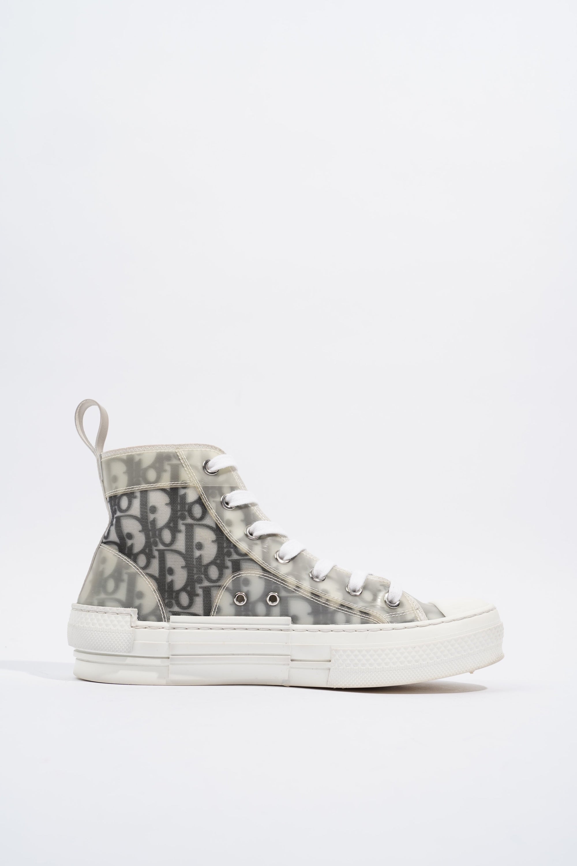 Christian D1OR B23 Hightops White / Black Oblique Rubber EU 37.5 UK 4.5