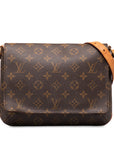 Brown LV Monogram Musette Tango Short Strap Shoulder Bag