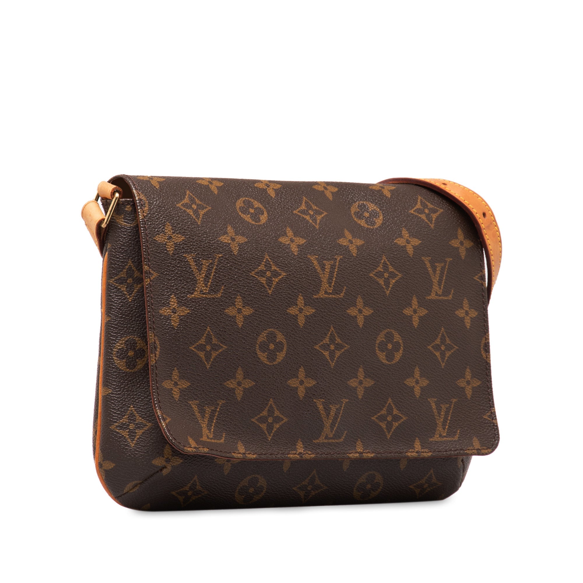 Brown LV Monogram Musette Tango Short Strap Shoulder Bag