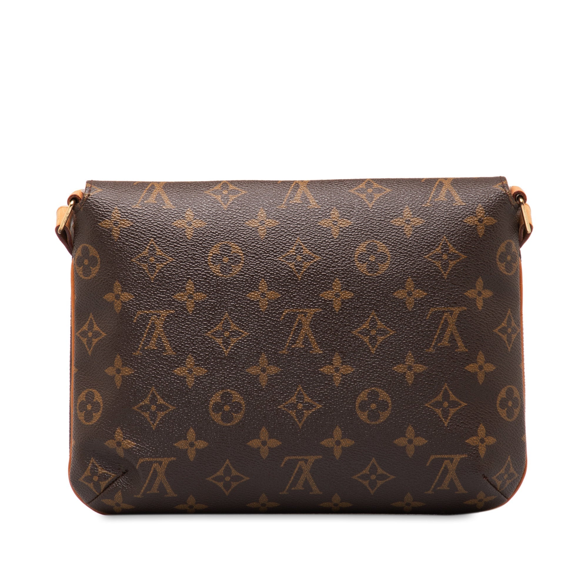 Brown LV Monogram Musette Tango Short Strap Shoulder Bag