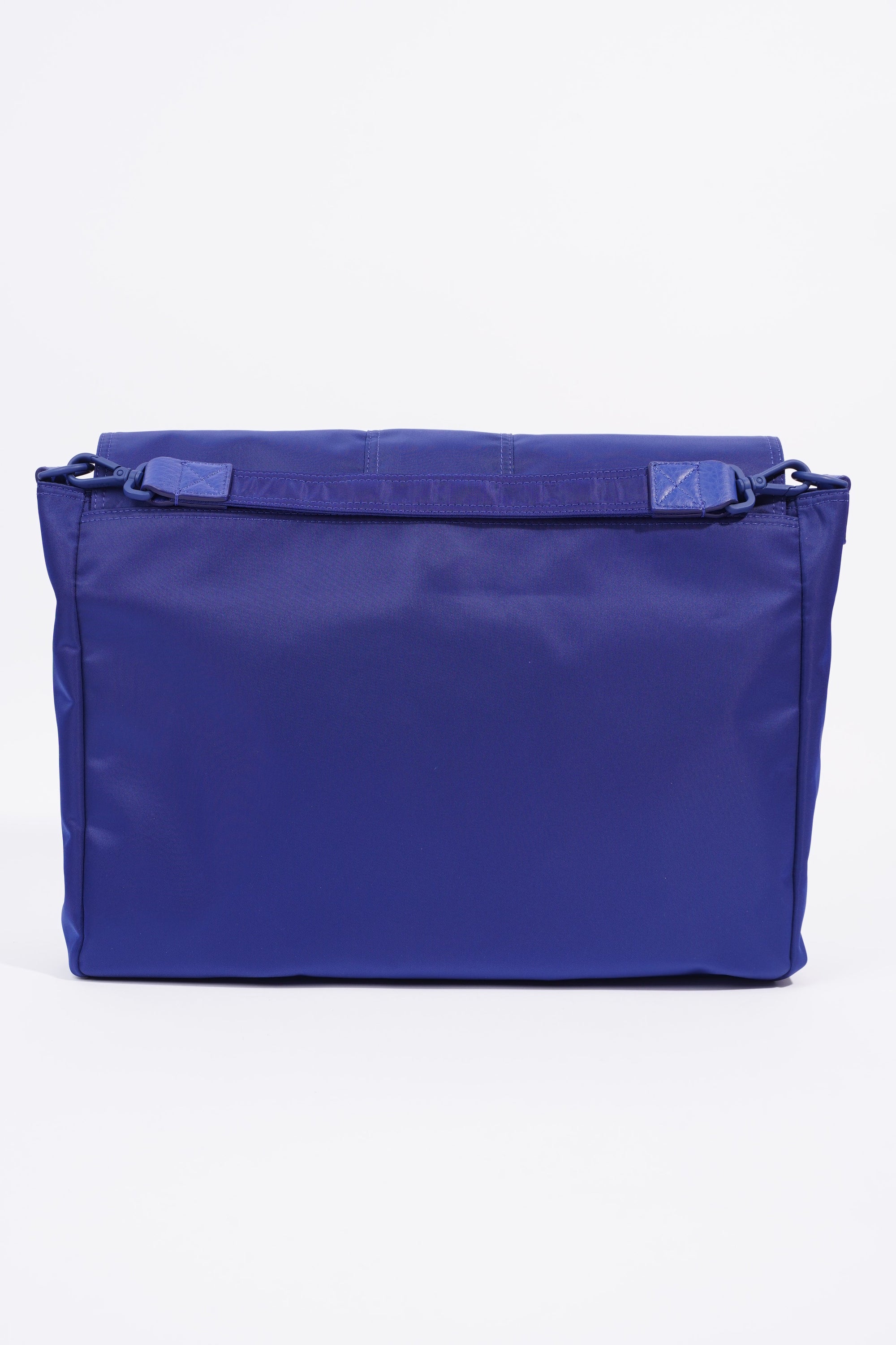 FNDI Baguette Messenger Bag Blue Nylon Large