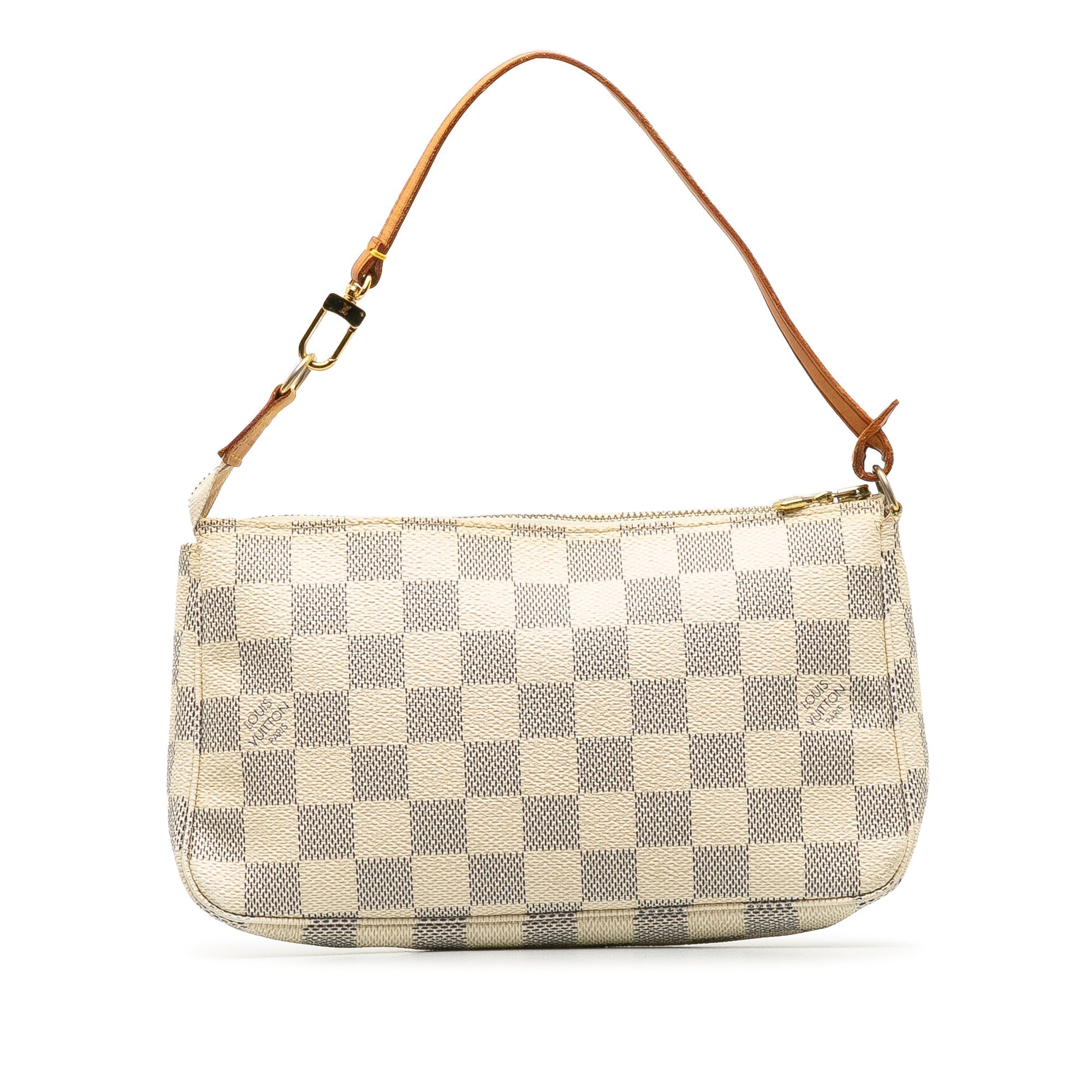 Beige LV Damier Azur Pochette Accessoires