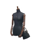 Christian D1OR Cannage Logo Charm Two-way Handbag Shoulder bag Black Vintage bgdau3