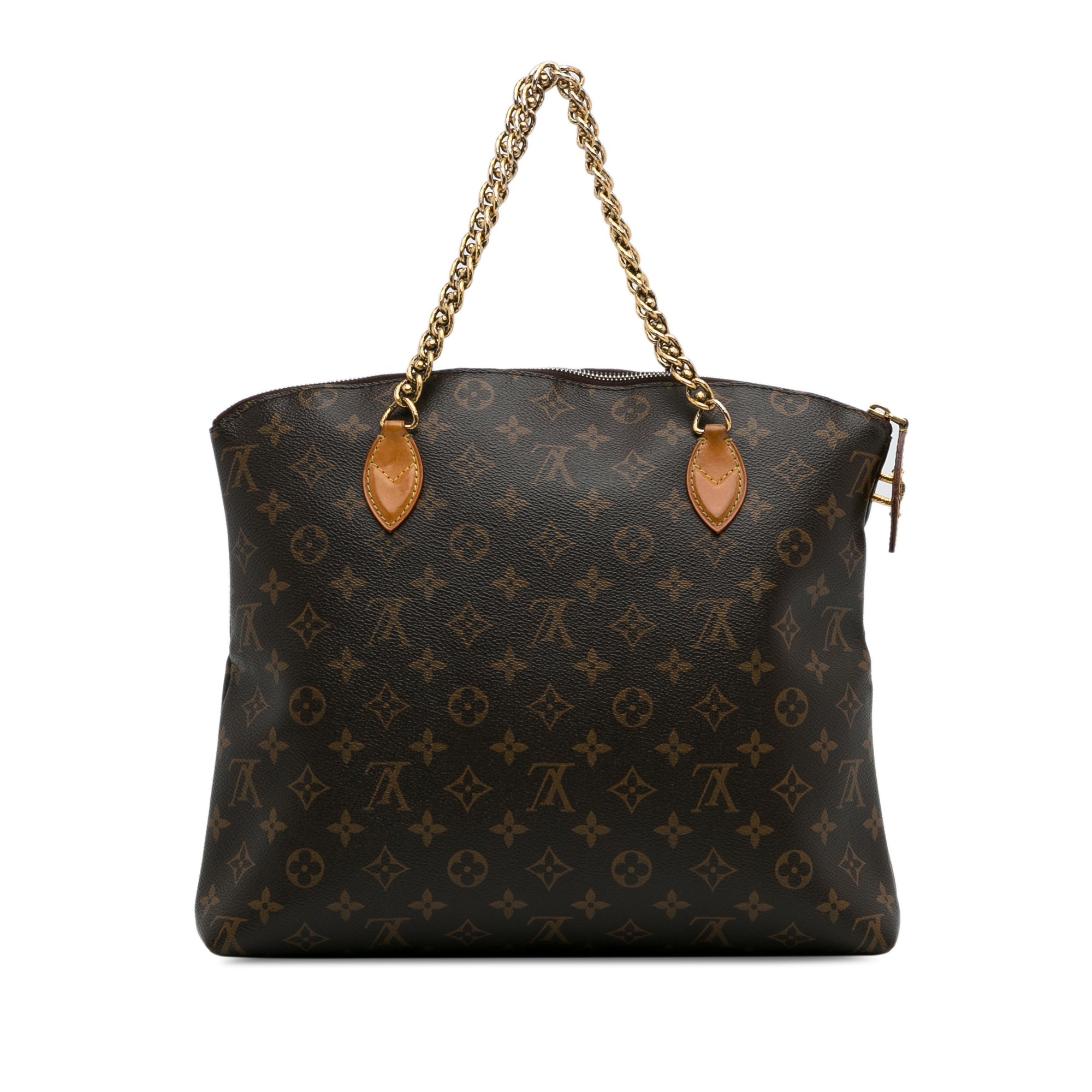 Brown LV Monogram Lockit Chain MM Tote Bag