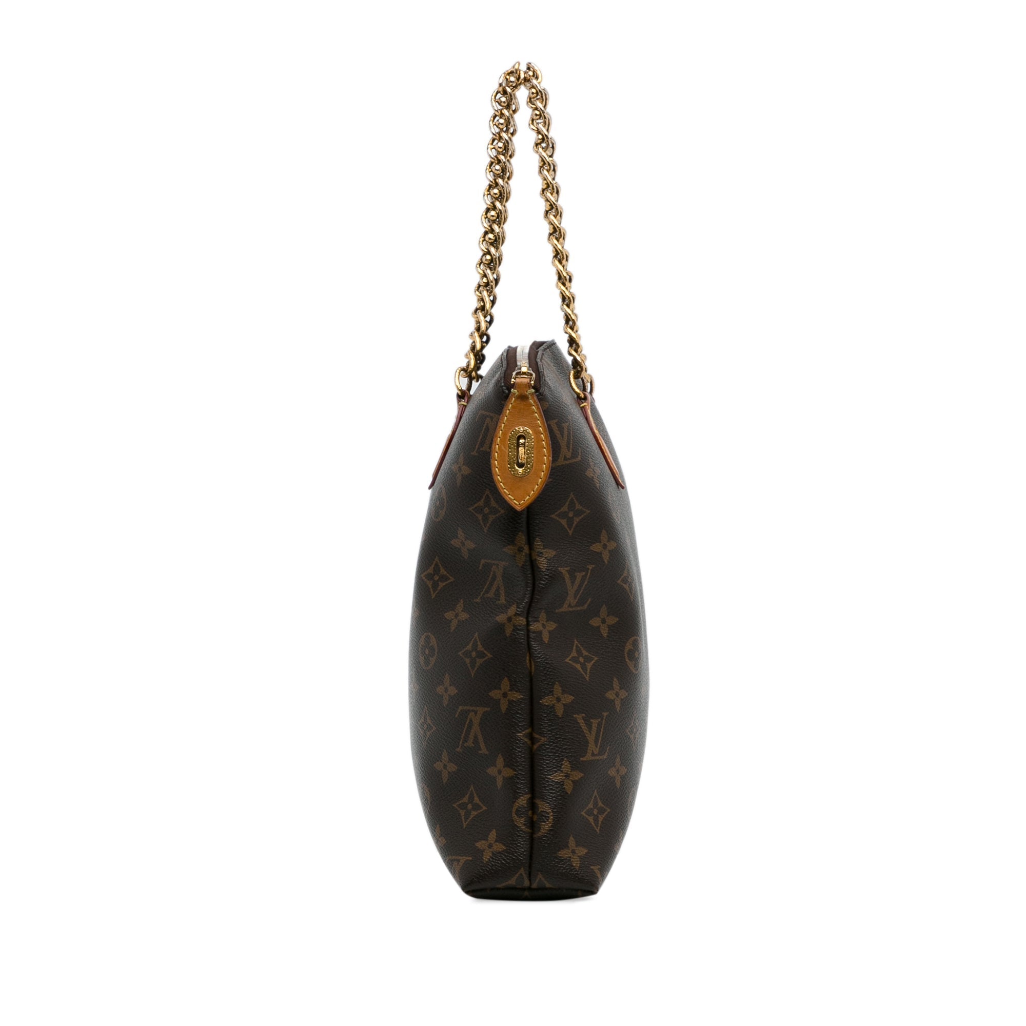 Brown LV Monogram Lockit Chain MM Tote Bag