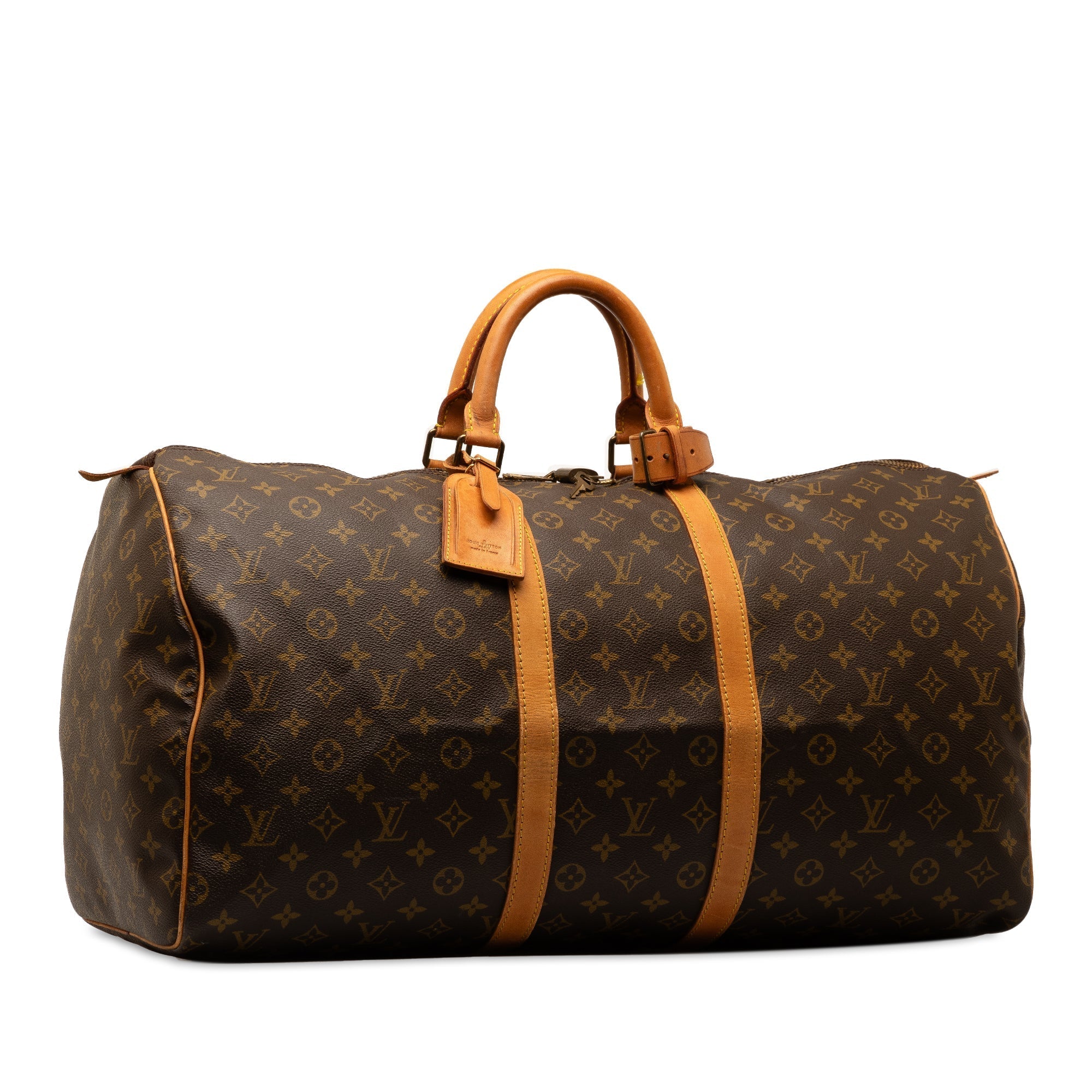 Brown LV Monogram Keepall 55 Travel Bag