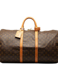 Brown LV Monogram Keepall 55 Travel Bag