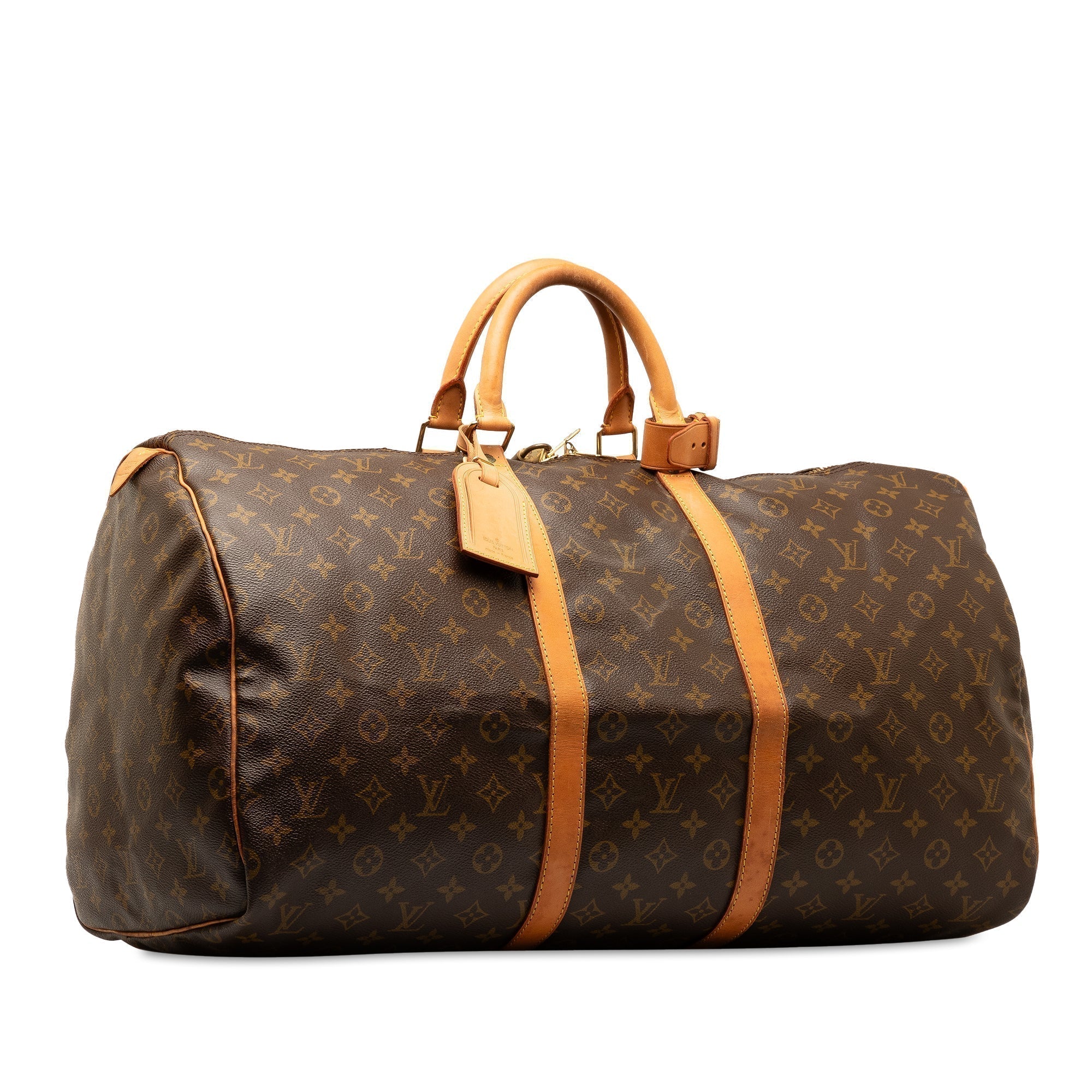 Brown LV Monogram Keepall 55 Travel Bag