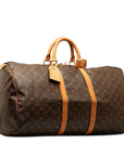 Brown LV Monogram Keepall 55 Travel Bag