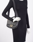 FNDI Baguette Bag Black Leather