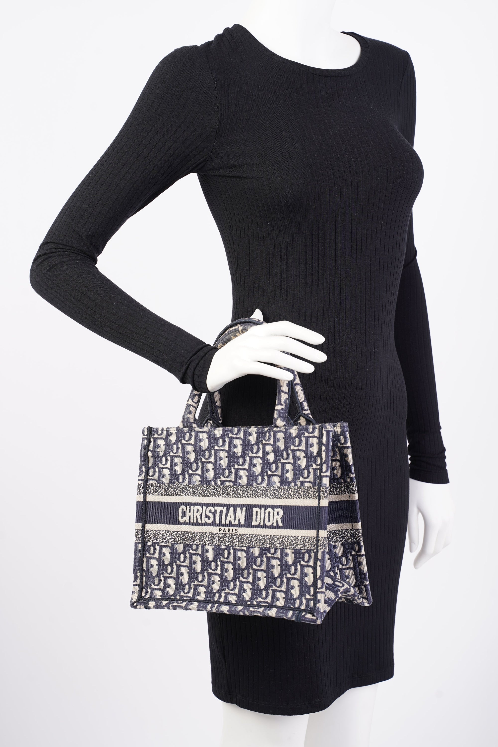 Christian D1OR Book Tote Oblique Fabric Small
