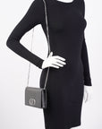 Christian D1OR 30 Montaigne 2-in-1 Pouch Grey Patent Leather