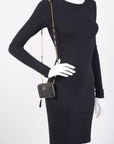 Christian D1OR Caro Pouch Black Lambskin Leather