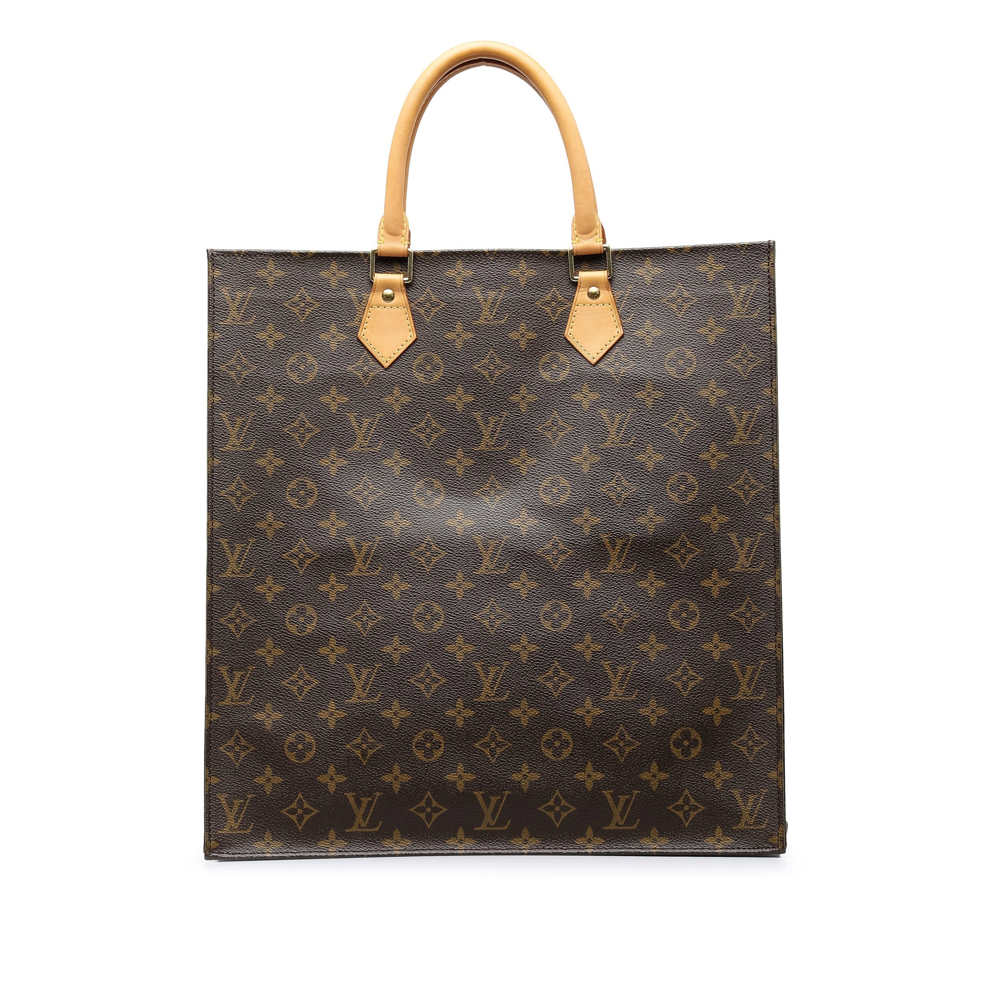 Brown LV Monogram Sac Plat Tote Bag