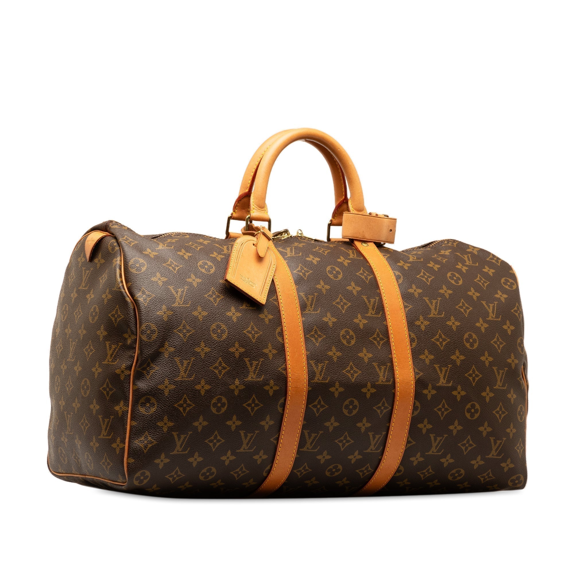 Brown LV Monogram Keepall 50 Travel Bag