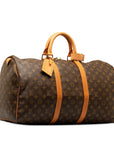 Brown LV Monogram Keepall 50 Travel Bag