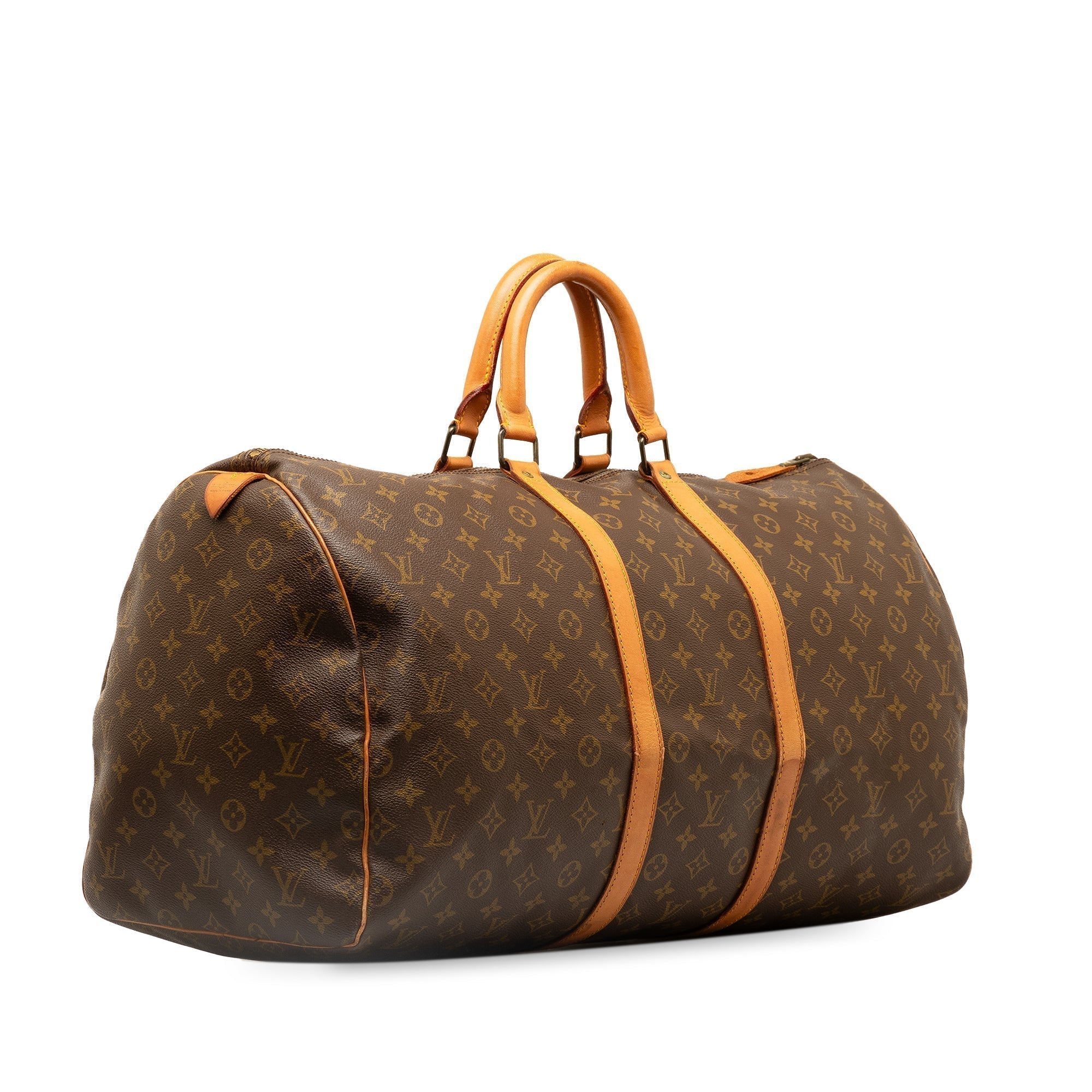 Brown LV Monogram Keepall 55 Travel Bag