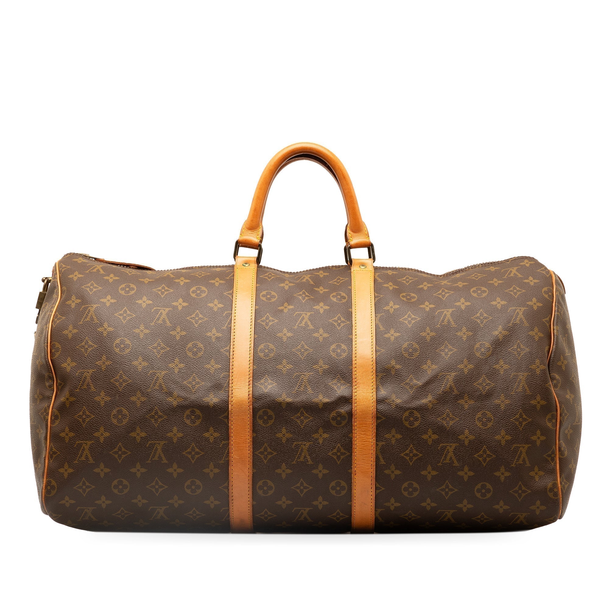 Brown LV Monogram Keepall 55 Travel Bag