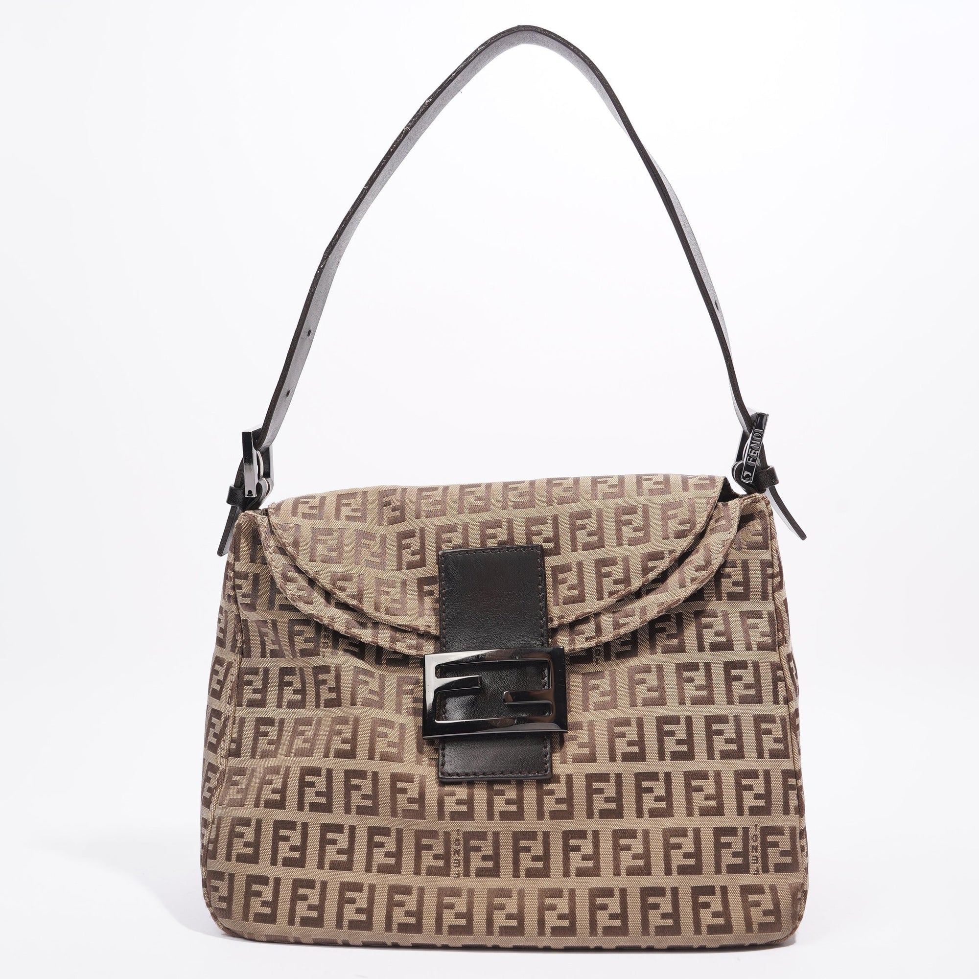 FNDI Baguette Bag Brown Zucca Canvas