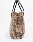 FNDI 2 Way Tote Zucca Print / Beige / Grey Canvas Small