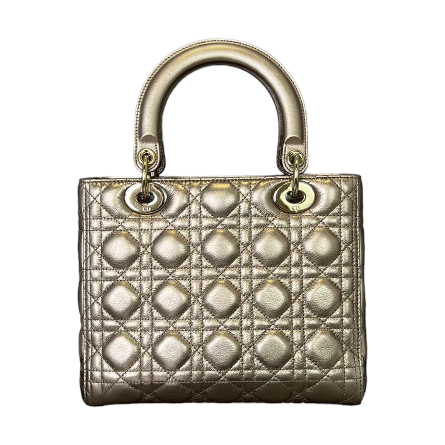 Calfskin Cannage Medium Lady D1OR Gold GHW