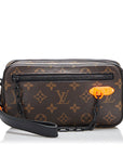 Brown LV Monogram Solar Ray Pochette Volga Clutch Bag