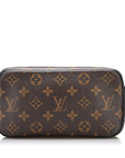 Brown LV Monogram Solar Ray Pochette Volga Clutch Bag