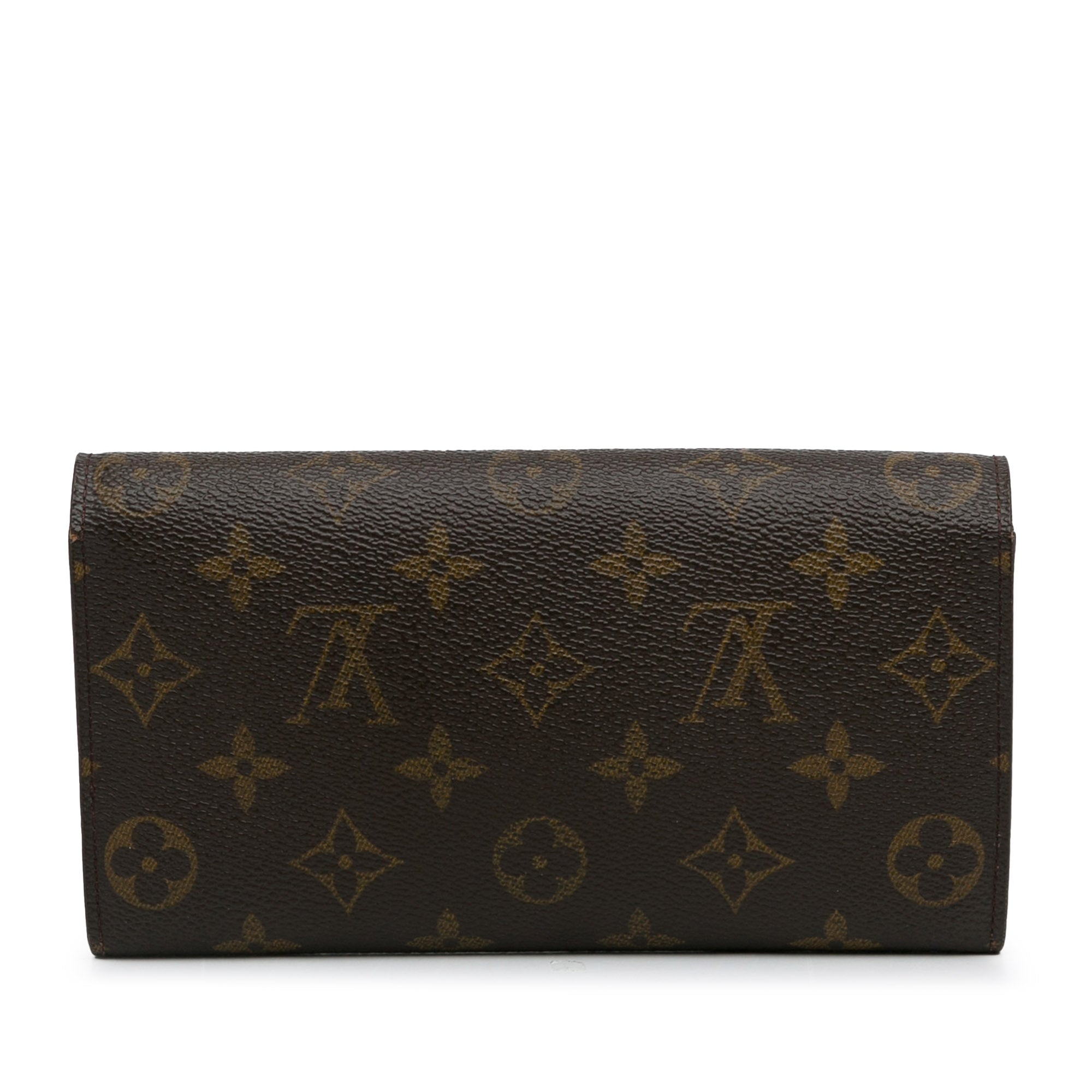 Brown LV Monogram Sarah Long Wallet