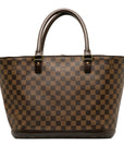 Brown LV Damier Ebene Manosque GM Tote Bag