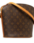 Brown LV Monogram Drouot Crossbody Bag