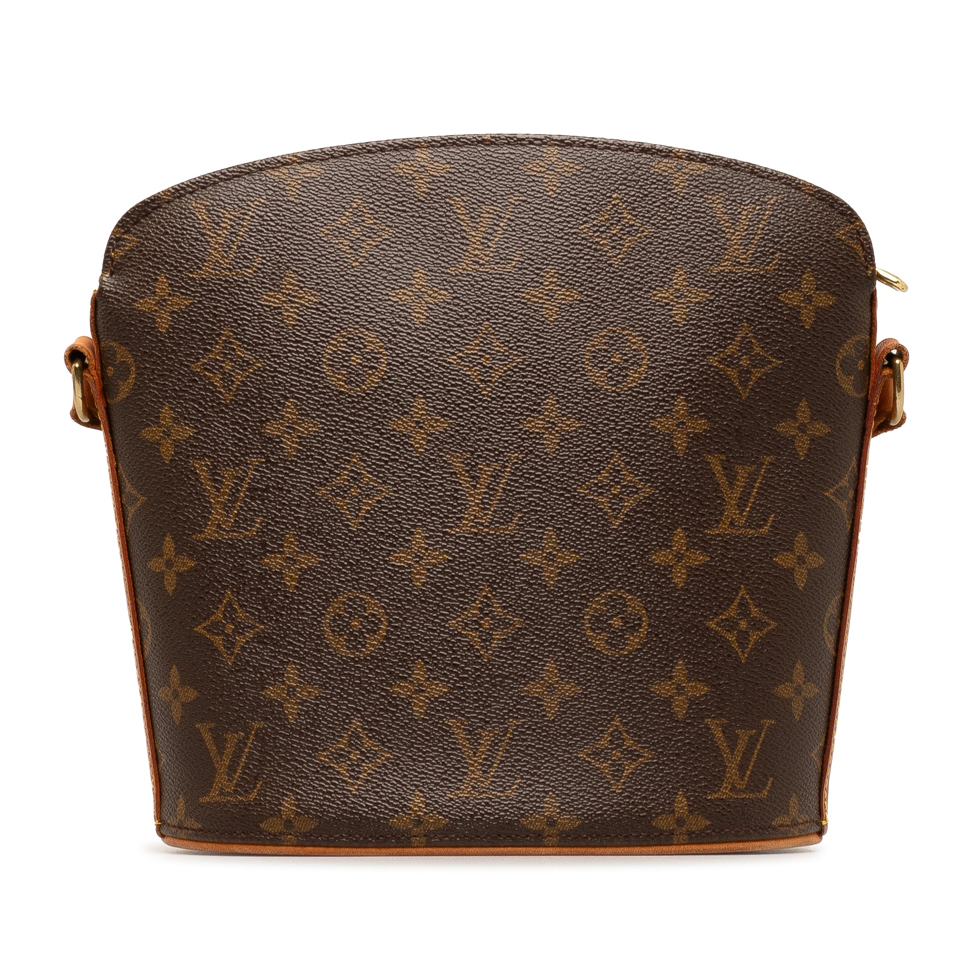 Brown LV Monogram Drouot Crossbody Bag