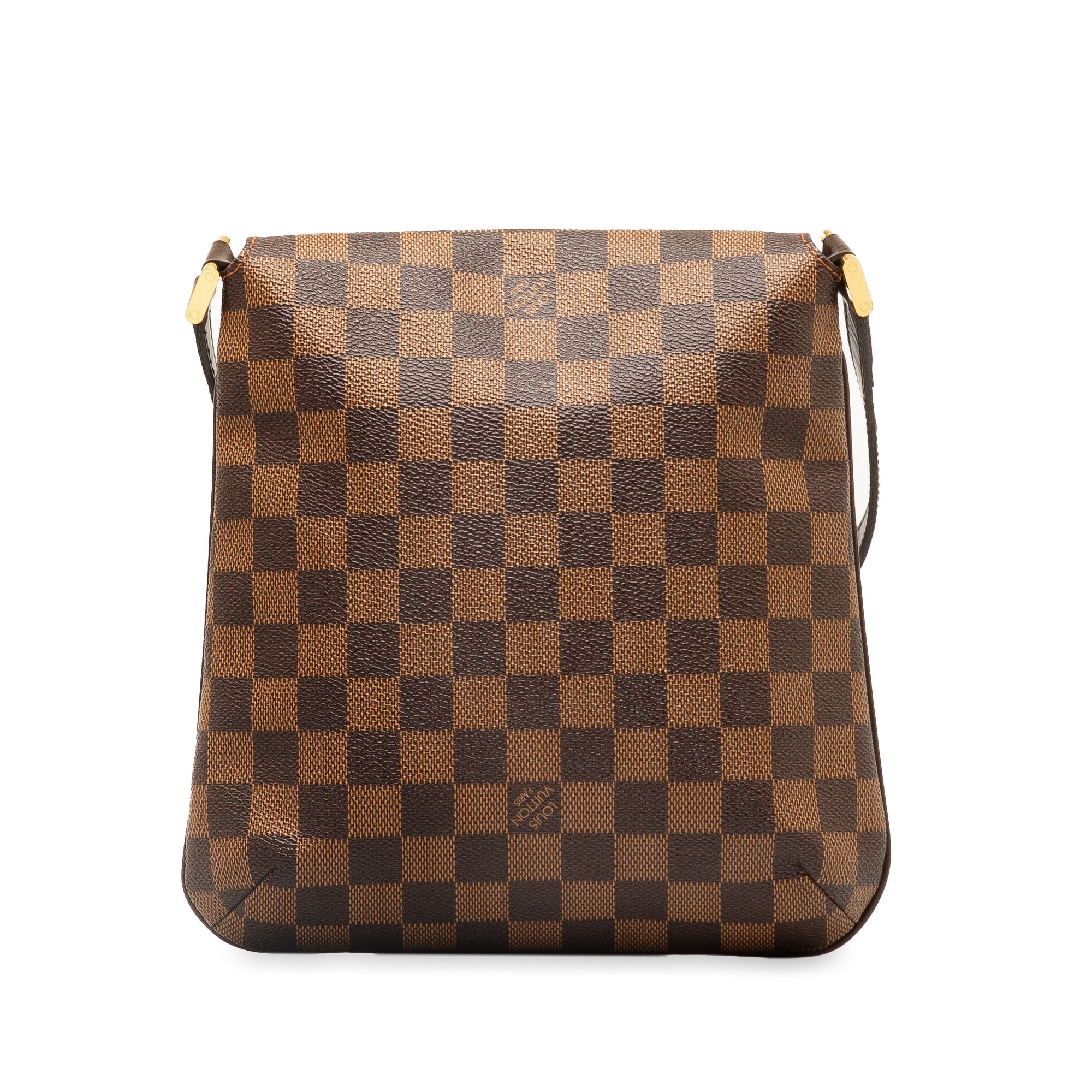 Brown LV Damier Ebene Musette Salsa Long Strap Crossbody Bag