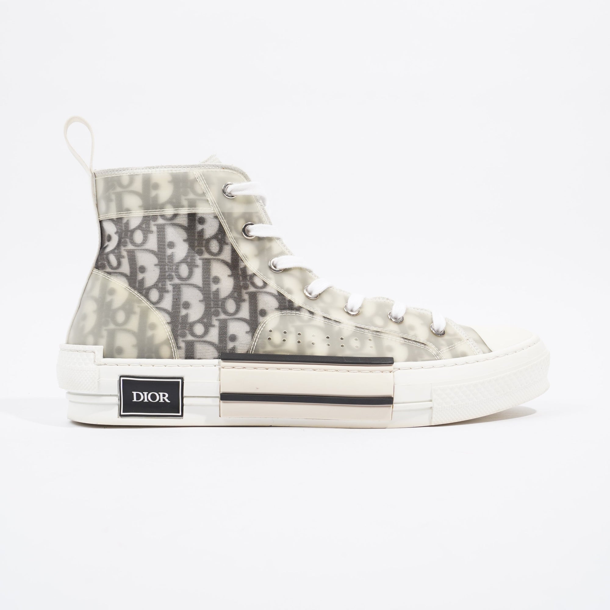 Christian D1OR B23 Hightops White / Black Oblique Rubber EU 43 UK 9