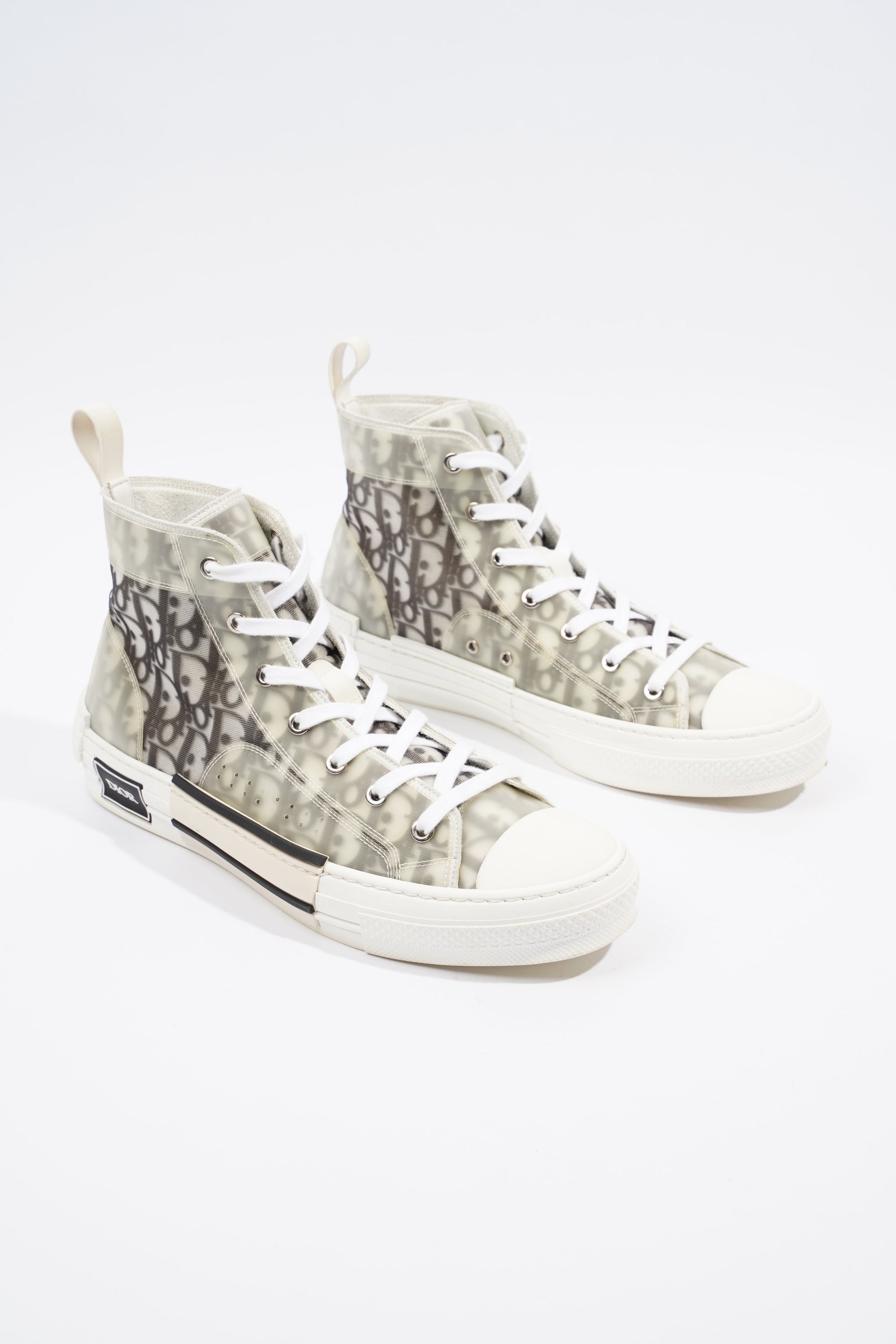 Christian D1OR B23 Hightops White / Black Oblique Rubber EU 43 UK 9