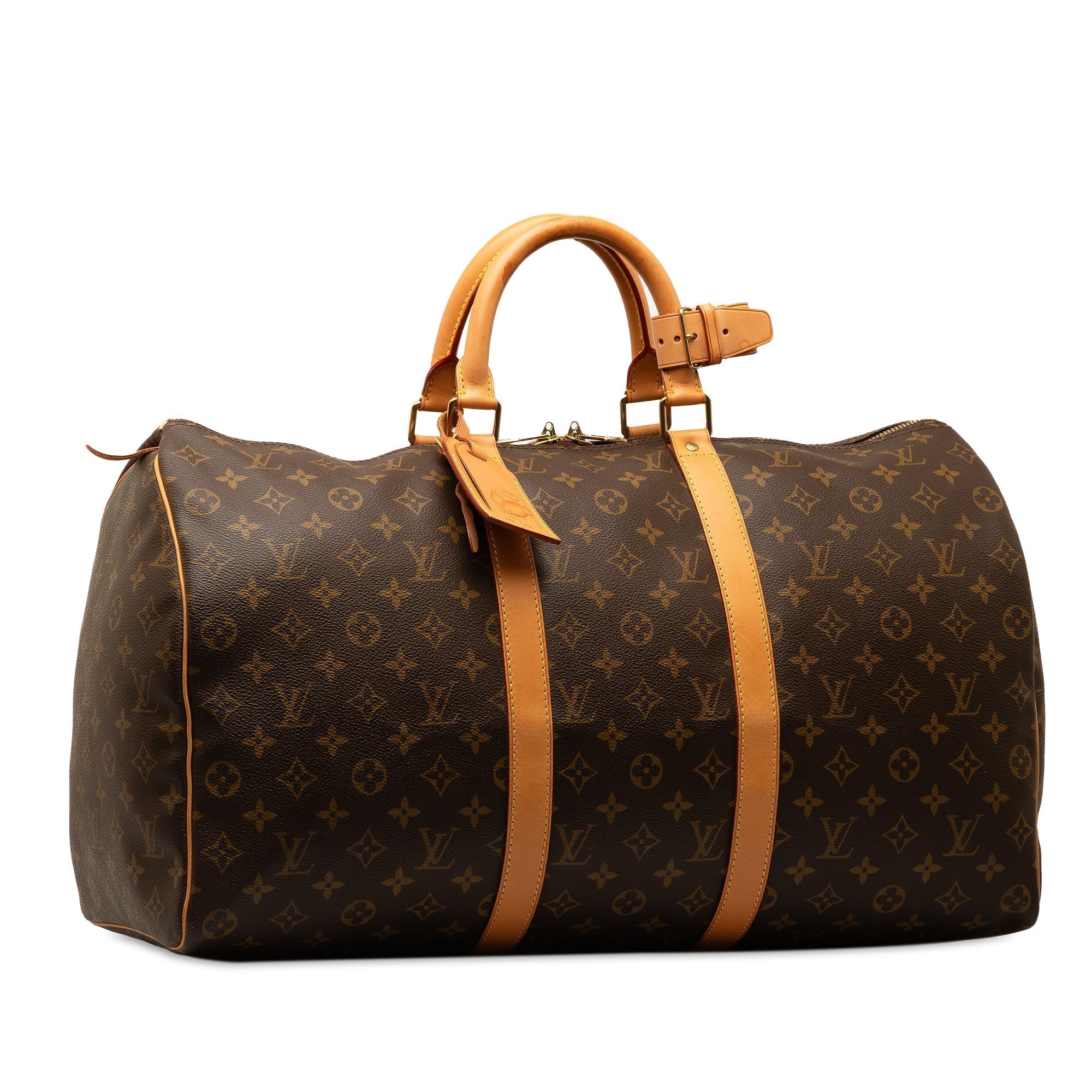 Brown LV Monogram Keepall 50 Travel Bag