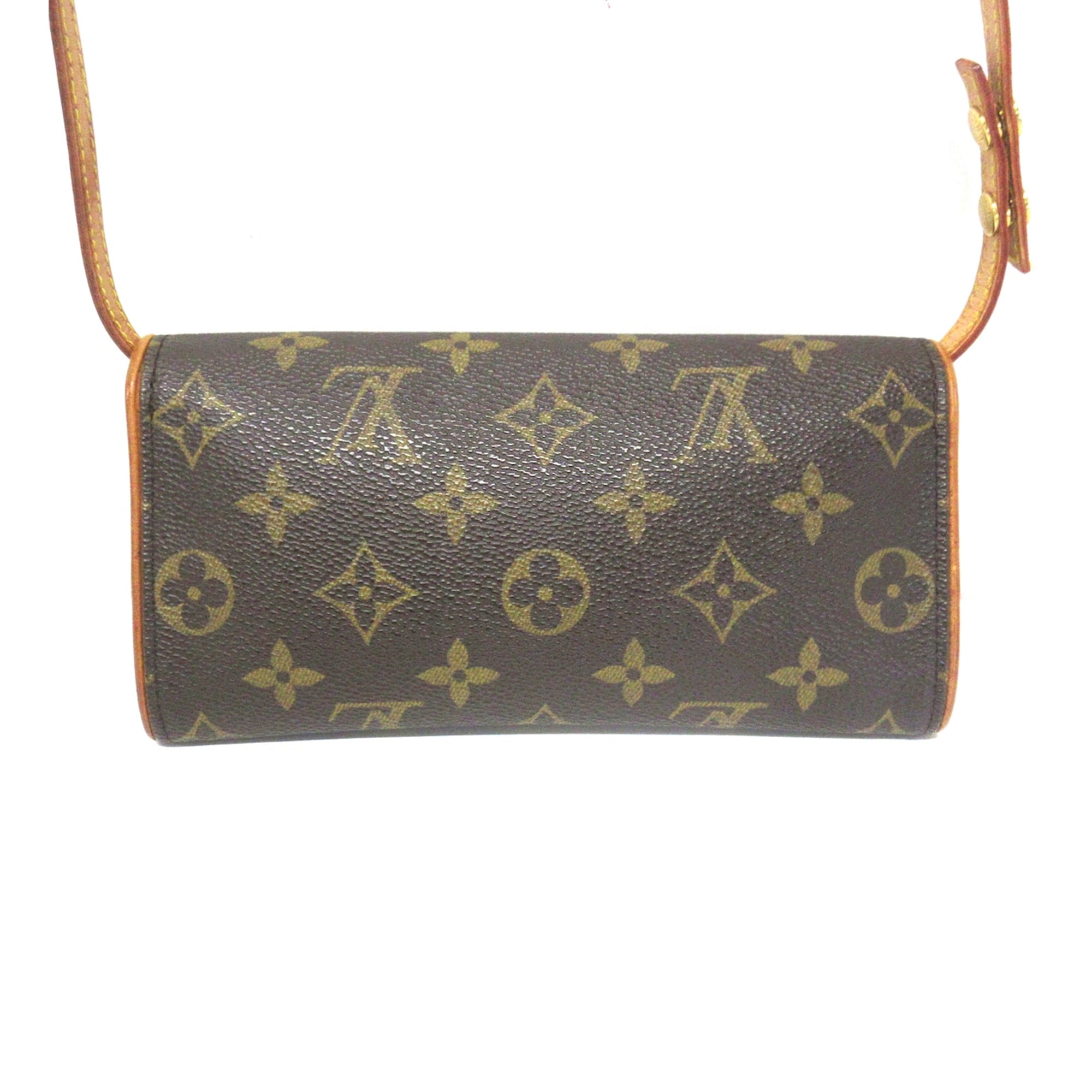 Brown LV Monogram Pochette Twin PM Crossbody Bag