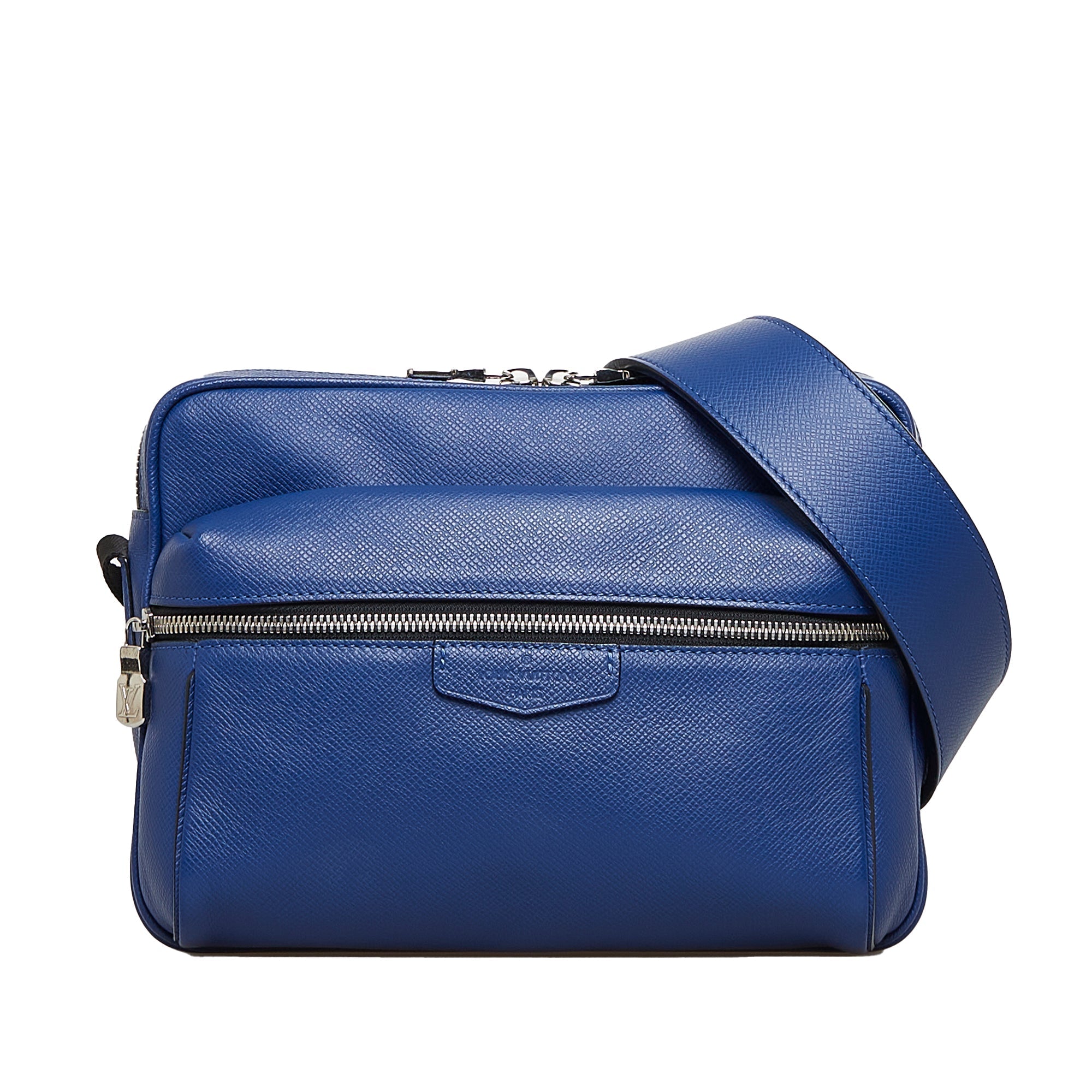 Blue LV Taiga Outdoor Messenger PM Crossbody Bag