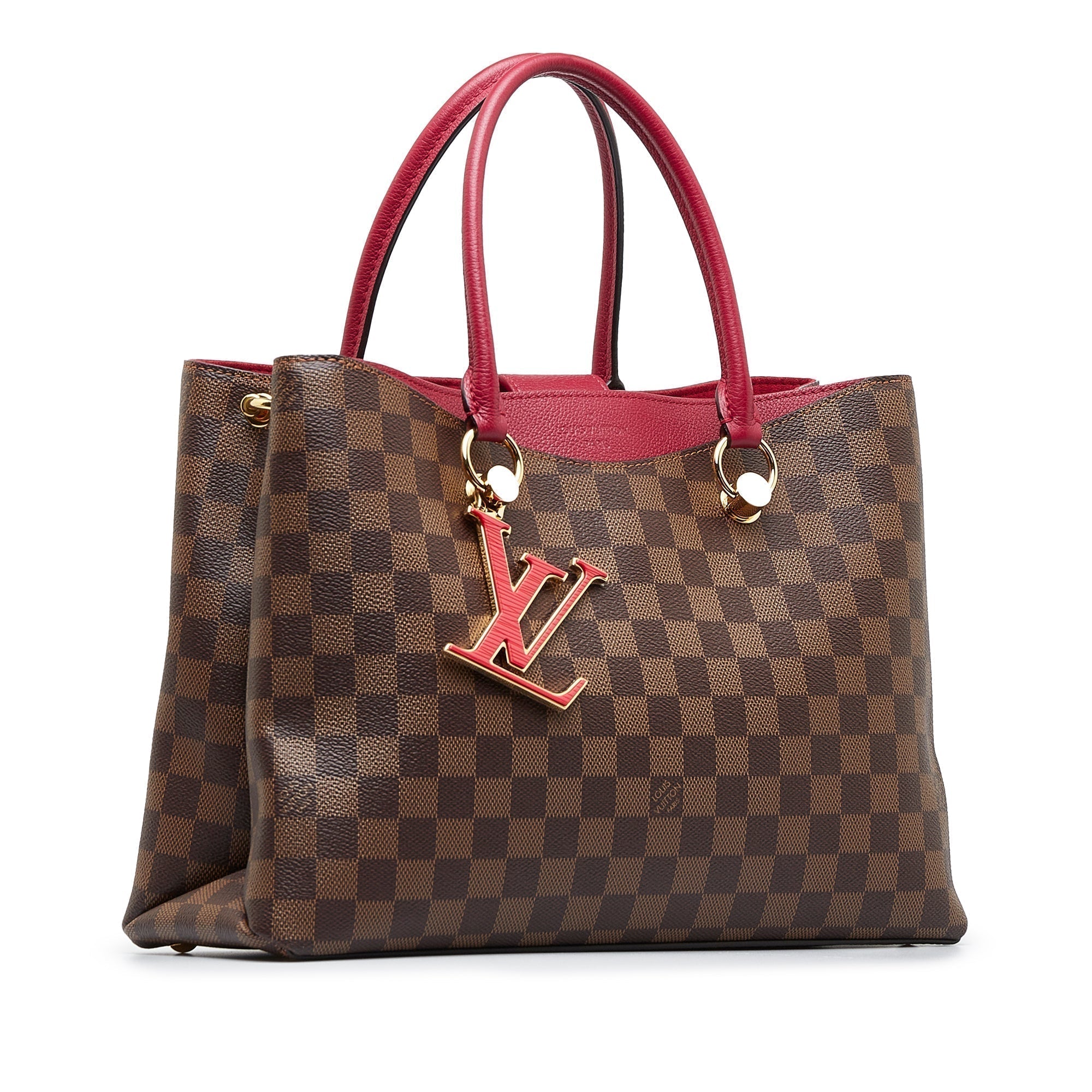 Brown LV Damier Ebene Riverside Tote Bag