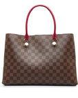 Brown LV Damier Ebene Riverside Tote Bag