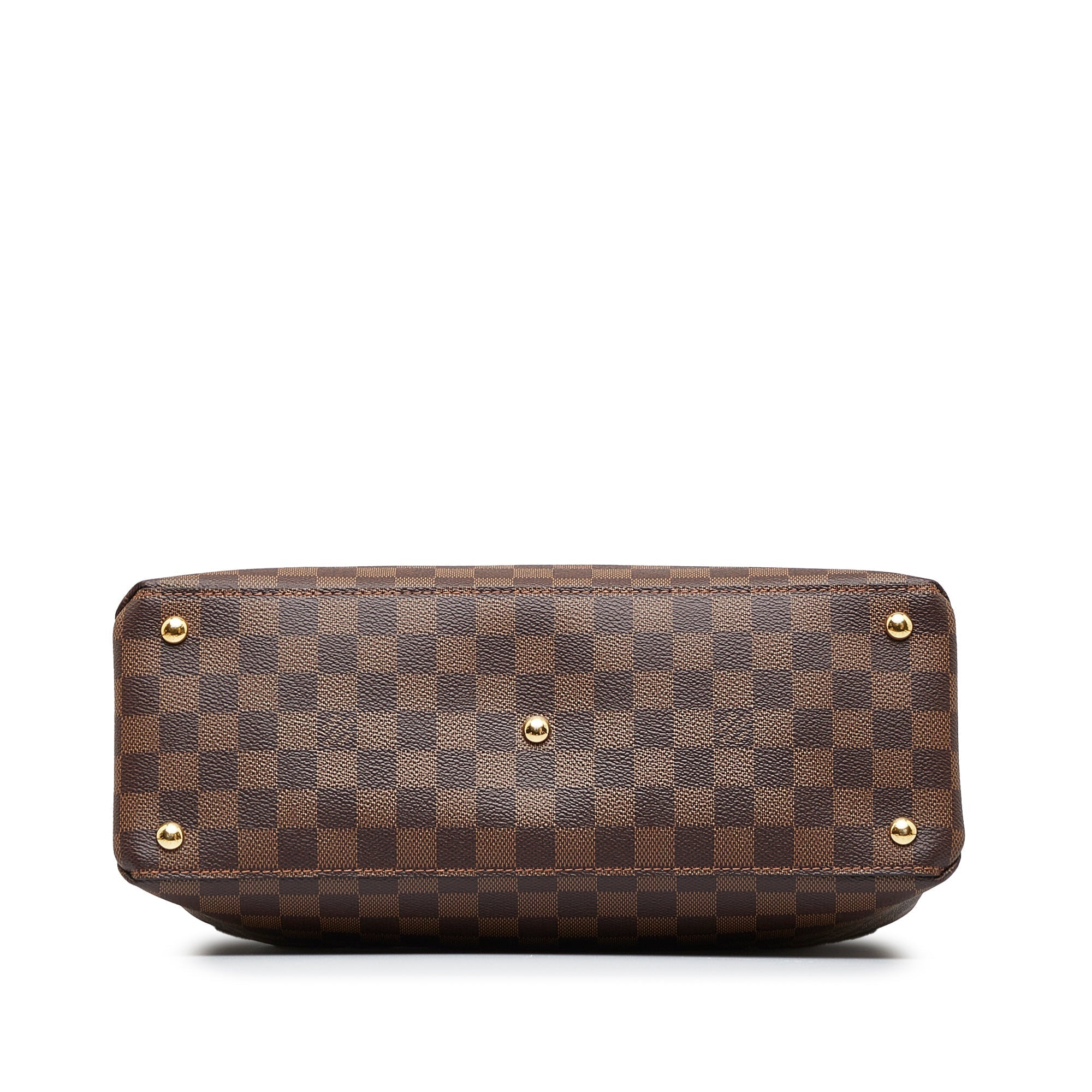 Brown LV Damier Ebene Riverside Tote Bag