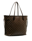 Brown LV Damier Ebene Neverfull MM Tote Bag
