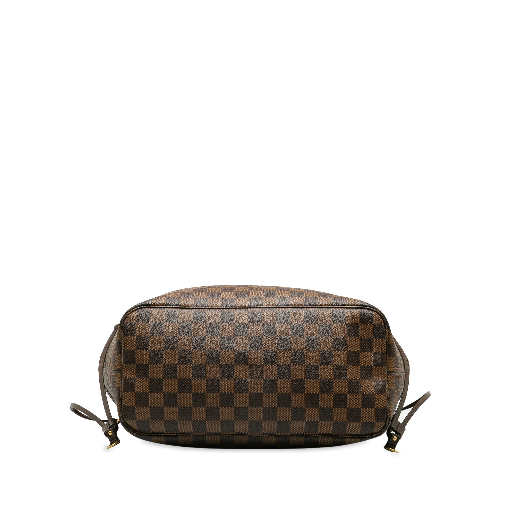 Brown LV Damier Ebene Neverfull MM Tote Bag