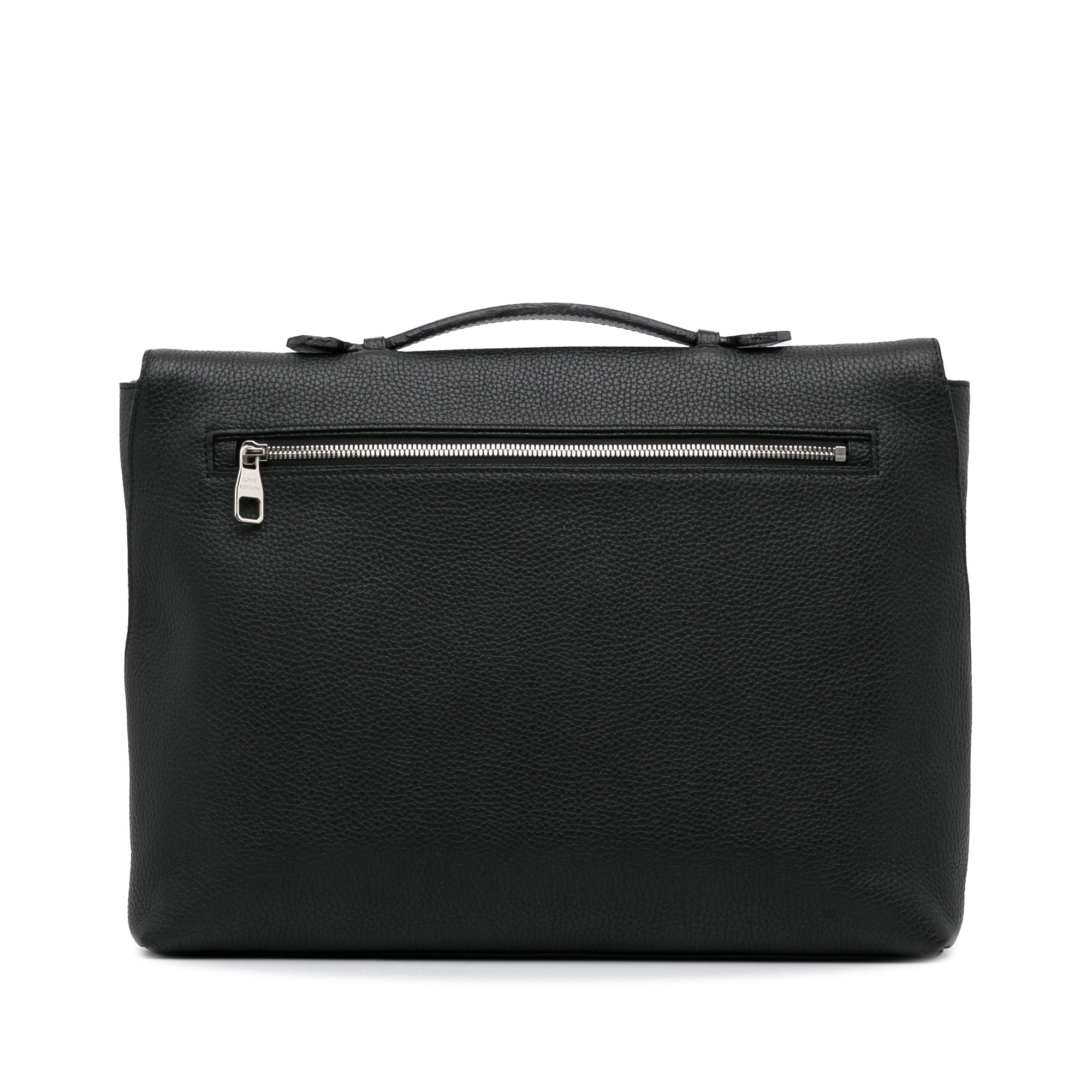 Black LV Taurillon Serviette Dorian Business Bag